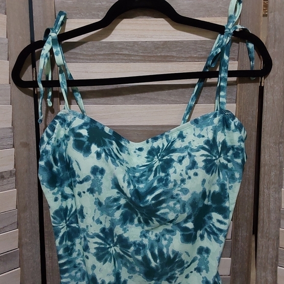 Shoulder Tie Square Neck Medium Coverage One Piece Swimsuit | Kona Sol | X Large - Picture 4 of 11